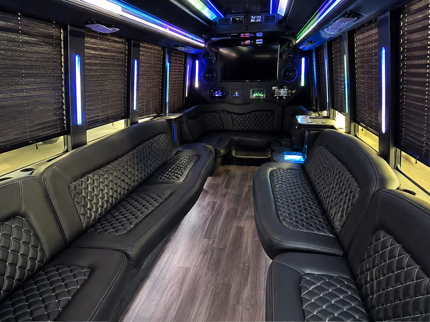 Laredo Birthday, Sweet 16, & Quinceañera Transportation party bus exterior