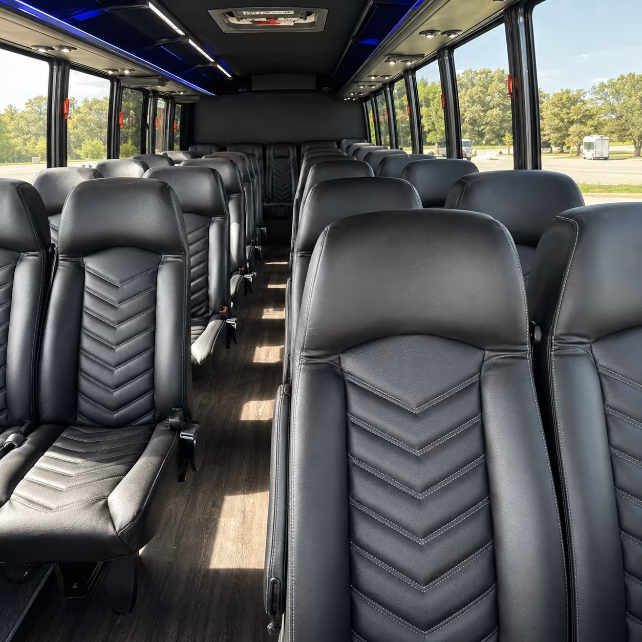 Laredo School Event Transportation party bus exterior