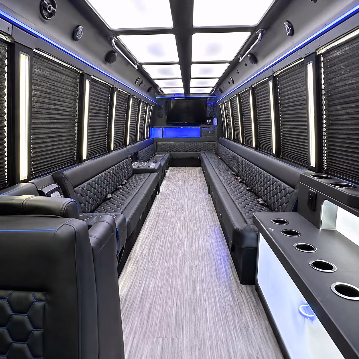 Laredo Sporting Event Transportation party bus interior