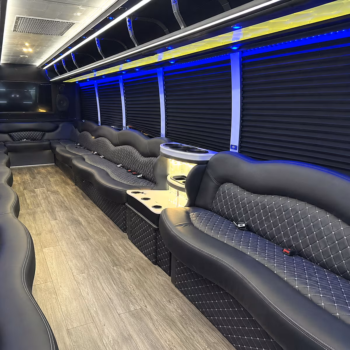 Laredo Winery Tour & Pub Crawl Transportation party bus interior
